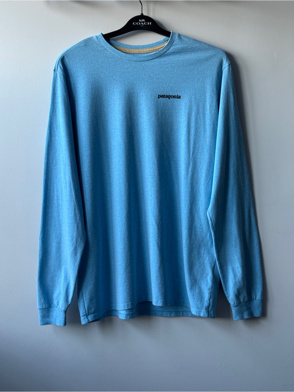 Patagonia Men's Long Sleeve P-6 Logo T-Shirt
Blue Size M